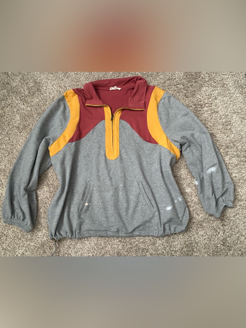 Entro Colorblock Half-Zip Pullover Hoodie | Sporty Size Large